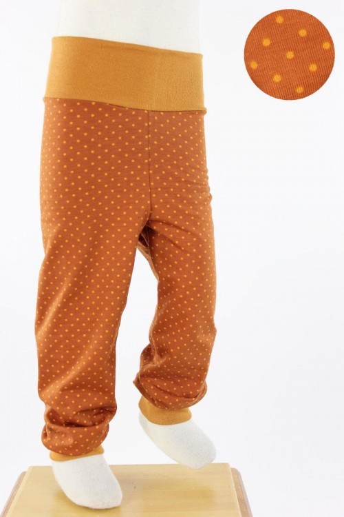 Kinder-Leggings gepunktet orange