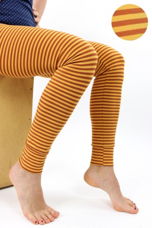 Leggings orange-gelb gestreift