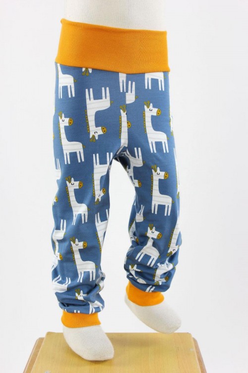 Kinder-Leggings blau mit Giraffen
