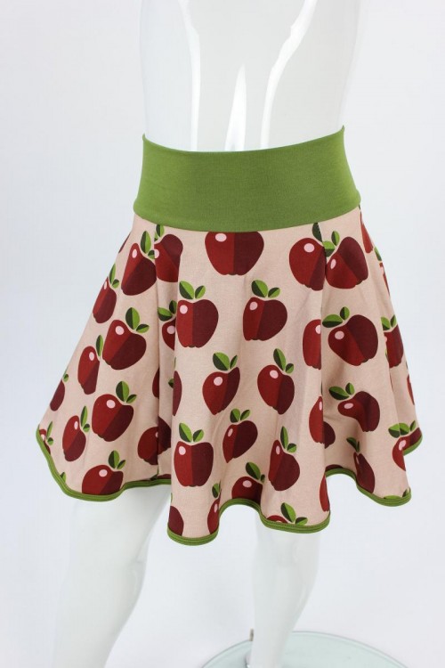 Kinder-Tellerrock rosa mit Äpfeln