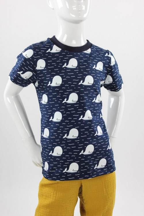 Kinder-T-Shirt dunkelblau mit Babywalen