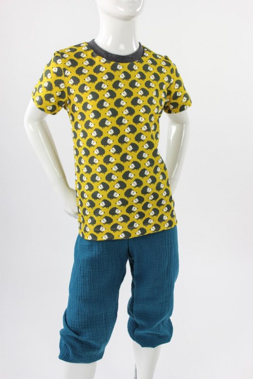 Kinder-T-Shirt gelb mit Igeln