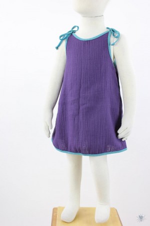Kinder-Sommerkleid zum Binden Musselin lila